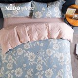 秋冬季全棉素色欧式床上用品四件套田园风格纯棉1.8m床单被套床品