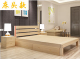 包邮北欧宜家实木床加宽实木榻榻米床日式双人床简约床架1.5米1.8