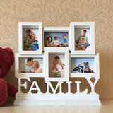 影楼6孔family组合连体钱包照相框3寸照片墙桌摆欧式儿童创意摆台