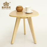皇家朗威小户型实木茶几 客厅圆形三角小茶几简约现代茶几小桌子