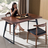 美式LOFT铁艺复古实木个性饭桌组合洽谈桌办公桌休闲咖啡桌餐桌椅