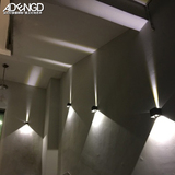 LED现代简约酒店庭院过道别墅阳台工程防水室内户外双头方形壁灯