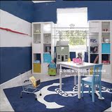 时尚简欧简约现代个性创意蓝白地垫客厅卧室茶几书房儿童爬行地毯