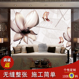 3d大型整张无缝壁画客厅沙发卧室床头电视背景墙艺术花朵咖啡色