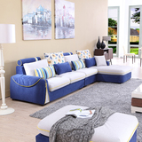 现代简约布艺沙发组合客厅大小户型转角可拆洗布沙发组装时尚家具