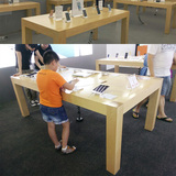 苹果体验桌手机展示台手机柜台体验台配件柜木纹烤漆体验柜收银台