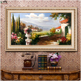 DZH15 欧式地中海风格高清风景油画客厅卧室装饰画现代墙壁挂画