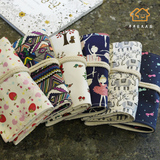 韩国创意可爱大容量卷帘帆布笔袋男女生简约笔帘绘画美术用品包邮