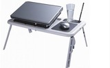 e-table电脑桌床上可折叠笔记本桌散热 懒人笔记本电脑桌升降宿舍
