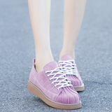 夏季反绒小白女鞋子贝壳头休闲运动鞋韩版学院风贝壳鞋多色可以选