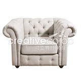 正品可立特美式家具布艺沙发组合客厅组装单人沙发小户型布艺沙发
