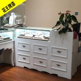 欧式小型收银台美容院柜台烤漆简约现代服装店玻璃吧台饰品展示柜