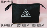 爆款高档韩国3CE三只眼刺绣化妆包大容量收纳包零钱包专柜赠品