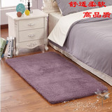 地毯卧室 客厅长方形地垫羊羔绒飘窗毯茶几垫纯色床边毯灰色