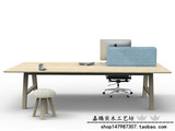 北欧宜家实木办公桌工作桌实木会议桌书桌美式原木电脑桌长桌洽谈