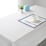 简约现代 白色棉麻桌布 高档/咖啡厅用桌布 西餐厅台布餐拍照背景