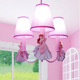 儿童卡通吊灯公主女孩房卧室客厅书房LED欧式芭比娃娃吸吊两用灯