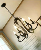 铁艺吊灯黑色复古工业风 欧式美式 宜家地中海客厅卧室餐厅烛台灯
