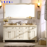 简约现代橡木实木浴室柜组合洗手台盆柜整体卫浴柜陶瓷台盆卫生间