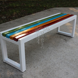 彩色长条凳子休息凳实木换鞋凳浴室商场球场休息凳子幼儿园更衣凳