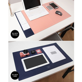 韩国正品可爱学习文具垫子鼠标垫超大PVC办公桌垫拼色电脑桌垫