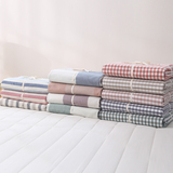 日式简约格子水洗棉被套单件纯棉条纹单人双人被罩单品床上用品L