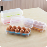 鸡蛋收纳盒冰箱保鲜盒鸭蛋托带把手食品储物整理箱米桶食品级塑料
