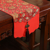 现代中式古典桌旗欧美式高档奢华茶几桌旗中国风红木家具长条桌布