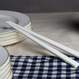 瓷筷子 简约陶瓷纯白正骨瓷筷子 10双送礼品盒子