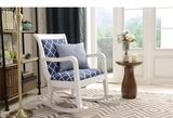 家具新款美式实木卧室休闲椅 欧式经典阳台摇椅 会所酒店单人椅