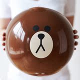 LINE FRIENDS 韩国可爱布朗熊莎莉鸭充气球戏水球沙滩球水上气球