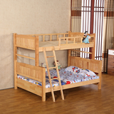 传世古韵 实木双层床组合上下床高低床橡木子母床儿童床 直梯款