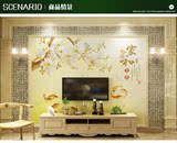 蒙娜丽莎电视背景墙瓷砖客厅中式雕刻平面背景墙家和富贵