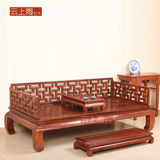 红木曲尺沙发床中式仿古实木刺猬紫檀非洲花梨木万字罗汉床榻家具