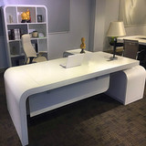 办公桌烤漆老板桌 时尚办公家具创意经理桌 白色大班台主管办公桌