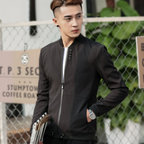 2016春秋季新款男士夹克立领外套韩版修身青年学生薄款加大码上衣