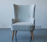 现货美式老虎椅 北欧风格小户型客厅单人沙发椅 咖啡厅休闲沙发
