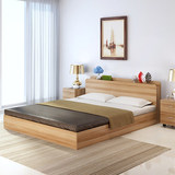 现代简约板式床1.2米1.5米1.8米双人床榻榻米高箱储物床头 床头柜