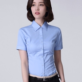 衬衫女修身显瘦ol职业装加大码衬衣短袖正装办公室韩版大学生白领