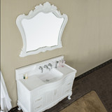 欧式雕花落地浴室柜组合卫浴柜洗脸洗手盆柜1.2米小户型镜柜仿古