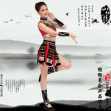 少数民族傣族舞蹈演出服装女土家族彝族瑶族壮族佤族苗族表演服饰