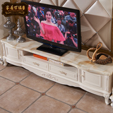 欧式电视柜 实木简欧双门地柜大理石法式电视柜地柜茶几组合家具