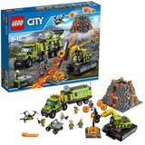 LEGO乐高City城市系列火山探险基地L60124小颗粒塑料拼插积木玩具