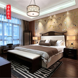 新中式实木床现代简约禅意床1.8米双人床婚床会所样板间卧室家具