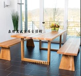 北欧实木餐桌椅组合宜家风格原木餐桌办公桌电脑桌洽谈桌创意桌书