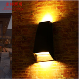 户外壁灯防水花园门前灯LED现代过道简约阳台灯酒店简约双头壁灯