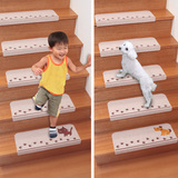 日本进口室内楼梯防滑垫 免胶自吸实木楼梯踏步垫 自粘脚垫地垫子