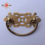 仿古中式纯铜拉手 古典橱柜门抽屉简洁把手 全铜实木家具复古配件