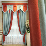 简约现代客厅雪尼尔加厚纯色窗帘成品欧式豪华高档卧室遮光布料