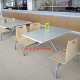 快餐桌椅肯德基桌椅员工食堂连体餐桌椅快餐厅桌椅组合加固餐桌椅
